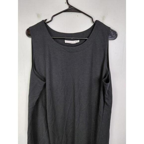 Susan Graver Dress Womens 1X Capsule Minimalist Neutral Basic Sleeveless - Picture 3 of 8